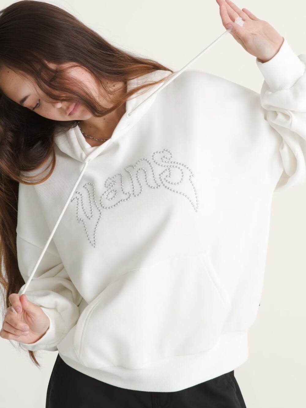 Vans Pearls Logo Retro Pullover Hoodie Size XS
